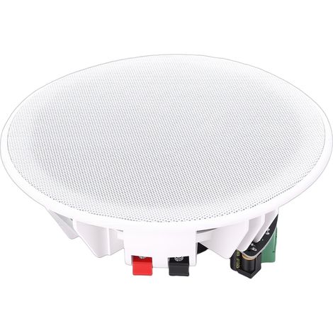 Système d'enceintes encastrées pour la maison, 60 W, 15 cm (6 pouces), actives, encastrables au mur ou au plafond, avec Bluetooth, amplificateur numérique de classe D intégré et prise européenne. (1/5)