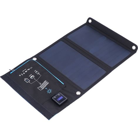 Solar-Ladetasche, tragbare, faltbare Outdoor-Solar-Ladetasche mit USB-Anschlüssen für Smartphones und Tablets (1/5)