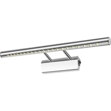 5-W-LED-Wandleuchte fürs Badezimmer, IP44 wasserdicht – 6000 K kaltweißes Licht – 180° verstellbar mit Edelstahlschalter – 40 cm (1/5)