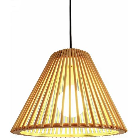 Suspension en bois, luminaire de salon de thé d'inspiration zen, luminaire de restaurant de style néo-chinois, lampe de chevet, lanterne de chambre à coucher ou de salon, luminaire de maison d'hôtes.