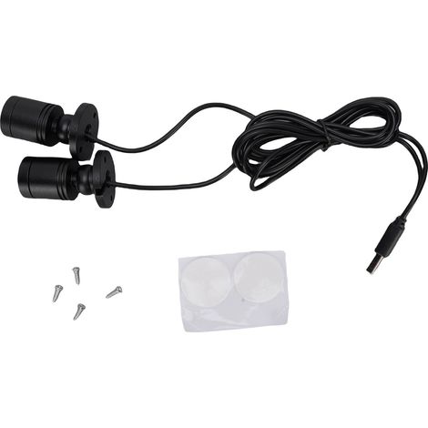 Mini Projecteur LED pour Vitrine - Dual Head, Aluminium Alloy, 148g - Lumière Accentuée pour Art, Bijoux et DIY