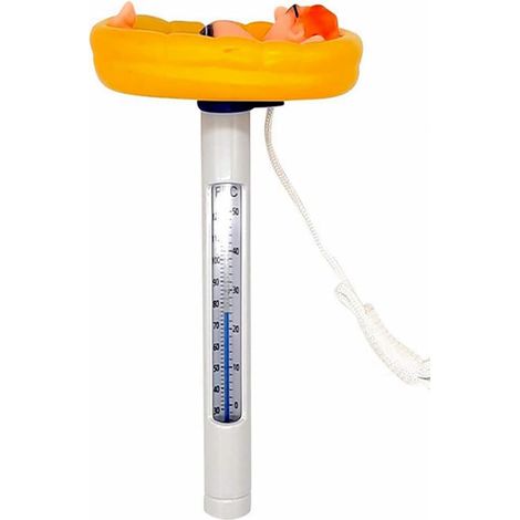 Thermomètre Piscine Flottant Thermomètre de Température de l'eau avec Ficelle pour Intérieur Extérieur Spa Etangs à Poissons