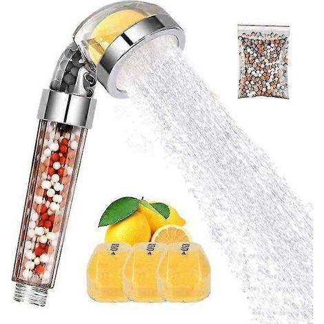 Pommeau de douche à la vitamine C avec filtre ionique pour une pression élevée, des économies d'eau, une installation facile et une qualité garantie. (1/5)