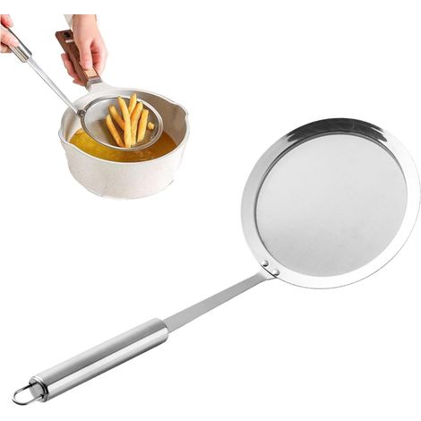 1 Écumoire Acier Inoxydable Mailles Fines Poignée Antidérapante Filtration Graisse Cuisine (1/5)