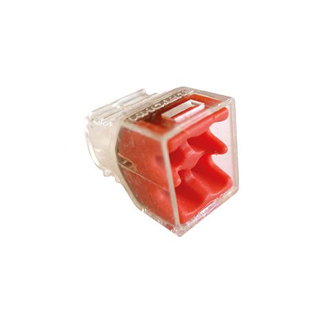 Bornes de connexion rapide pour fil électrique FastLock - Gros conditionnement Rouge - 4 entrées - lot de 2500pces
