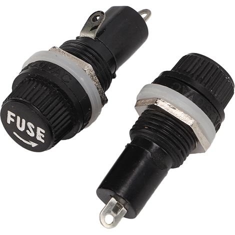 100 porte-fusibles à montage sur panneau 10A 250V de 5 x 20 mm, adaptés aux équipements électroniques et aux machines à souder. (1/5)