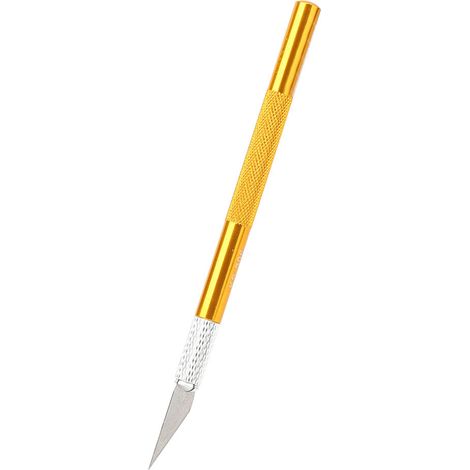 Couteau à sculpter, lame de scalpel en acier inoxydable doré, outil de menuiserie et de travail du bois (1/5)