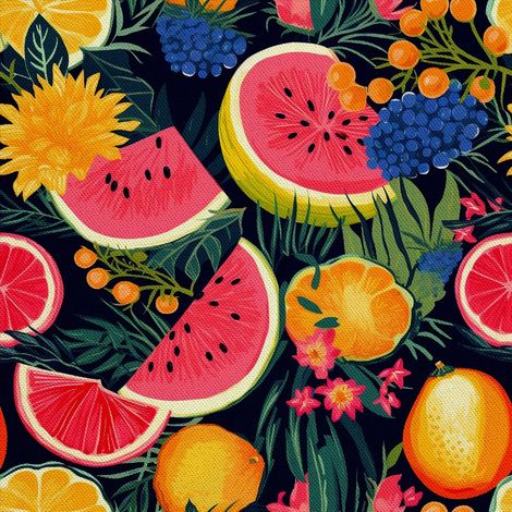 Tela decorativa para exteriores Oxford - Motivo frutal  DX6409 (1/5)