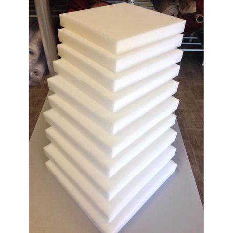 10 Plaques de mousse polyuréthane 40x40 3cm