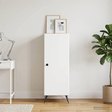vidaXL Buffet Blanc 33 x 34,5 x 90 cm Bois d'ingénierie (1/5)