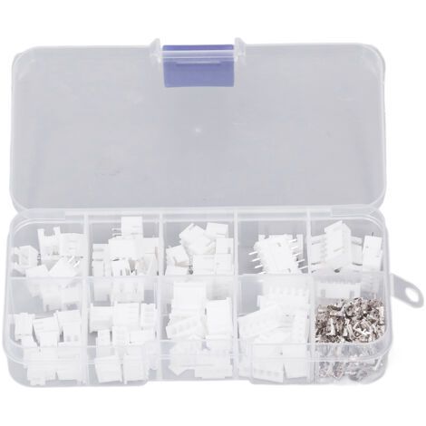 230pcs JST Connector Kit Plastic Shell Brass Contact 2P 3P 4P 5P XH2.54mm Male Female Housing Connector Kit,DUBUNS (1/5)