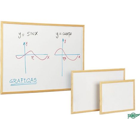 Tableau Blanc Faibo 30x40cm Surface Effaçable, Cadre Bois Naturel - Faibo (1/2)