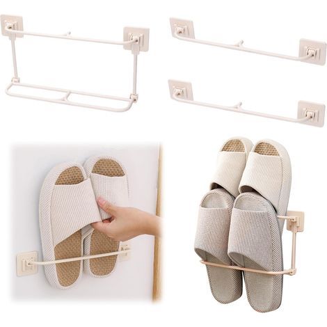 Étagère Chaussures, Support de Chaussure Mural Pliable, Porte Organisateur de Chaussures, 4pcs (1/5)