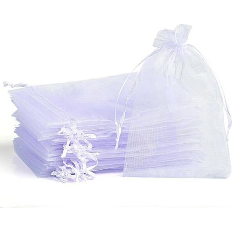 120 Sachets Cadeau en Organza Blanc 7 x 9 cm – Idéal pour Mariages, Faveurs, Emballage Cadeaux et Accessoires Créatifs (1/4)