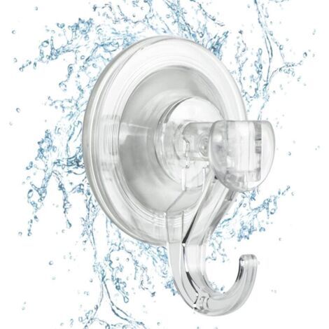 Hochleistungs-Saughaken – 2er-Set wasserdichte und wiederverwendbare Duschhaken – Abnehmbar für Fenster, Glastüren, Kleiderbügel, Küchenfliesen und Duschwände im Badezimmer.