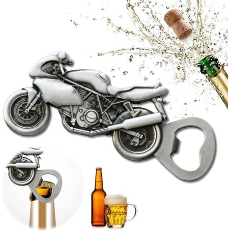 Apribottiglie vintage a forma di moto, regalo di compleanno con scatola e biglietto d'auguri, idea regalo per uomo, appassionati di moto, regalo di San Valentino per il marito/ (1/5)