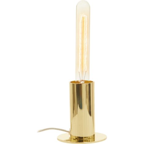 Interiors by Premier Shiny Brass Finish Table Lamp, Easy to Assemble Bedside Table Light, Eco-friendly Lamp for Table Living Room (1/5)