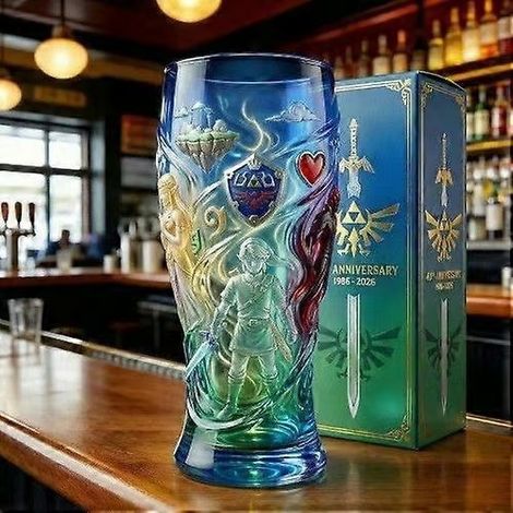 Verre à whisky élégant 2026 Édition anniversaire Édition collector Verre à bière transparent Articles de bar irlandais pour Papa Petit ami B9 C