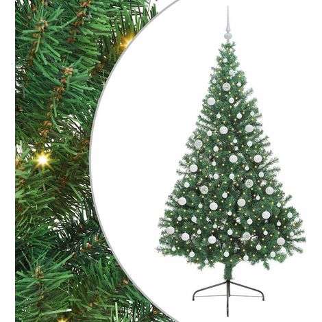 Sapin de Noël,Arbre de Noël artificiel pré-éclairé Vert 210 cm PVC CFW66794 (1/5)