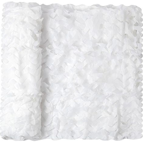 2x3m Tissu pare-soleil creux blanc , cour décorative extérieure, pare-soleil de base (1/4)