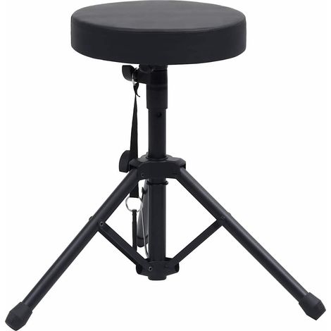 vidaXL Taburete de tambor ajustable redondo negro (1/2)