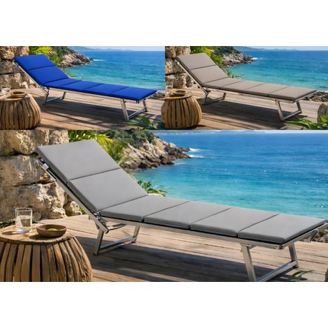 Materassino Pieghevole Per Lettino Sole Spiaggia Sdraio Piscina Fisarmonica, misuraMaterassinocoloreTortora