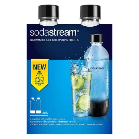 Sodastream Pack 2 Botellas para Gasificar Transparentes 1L