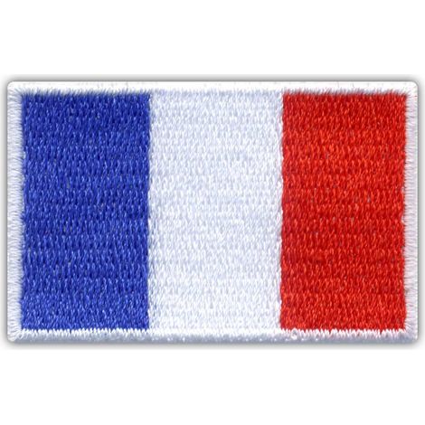 Aufnäher mit französischer Flagge – Magnetische Rückseite – Gestickter Aufnäher/Abzeichen/Emblem