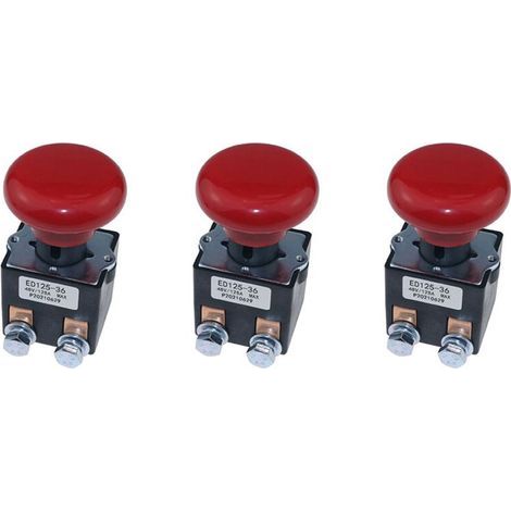 Convient pour l'interrupteur d'arrêt d'urgence ED125-36 48V 125A, applicable aux chariots élévateurs électriques Joe EZ30 E30 D40 EZ40 111551000800. (1/5)