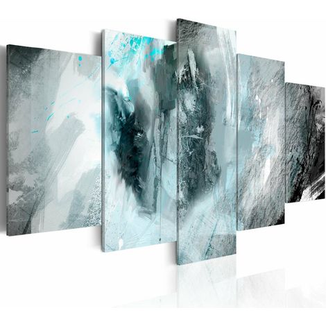 Tableau lune bleue - 100 x 50 cm (1/4)