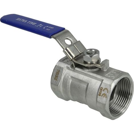Robinet à bille 1 1/4 FF/FF 1 élément inox réduit