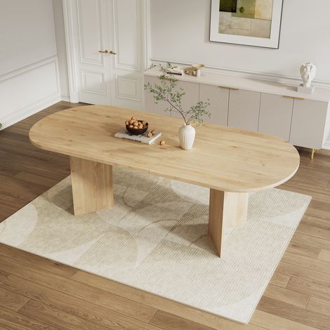 MEUBLIV Mesa extensible para 6-8 personas 180x90 cm roble (1/5)
