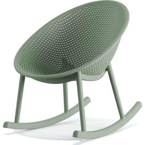Qosy Chaise à bascule outdoor Vert - Lot de 2 - Veba (1/3)