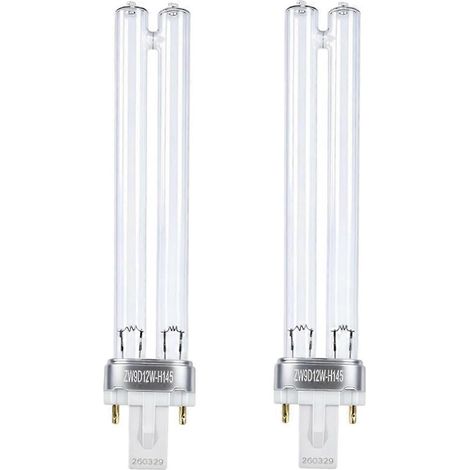 Lot de 2 ampoules UV 9W pour aquariums et bassinsculot G23 pour clarificateur de bassin Tetra GreenFree UVC-9 et JUP-01 (1/5)