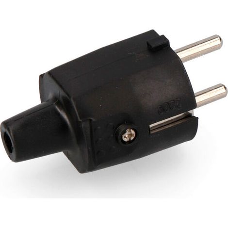 Bouchon en caoutchouc 10/16a 250v t/tl ip 44 4,8 mm noir edm emballé (1/3)