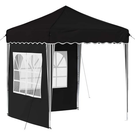 vidaXL Pop-up Party Tent 195 x 195 x 245 cm Black Oxford Fabric