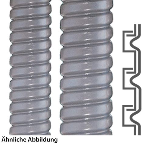 FLEXA SPR-PVC-AS, grau, AD19, 15x19mm, 10 Meter Packung - 1 Stück