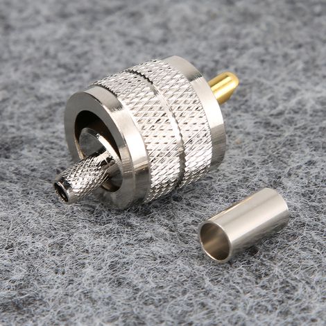 Connecteur Coaxial PL259 Mâle UHF à Sertir - Lot de 5 Pièces pour Câble RF (1/5)