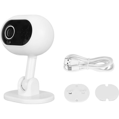 Caméra de sécurité domestique HD 1080p avec vision nocturne grand angle, audio bidirectionnel, détection de mouvement, Wi-Fi, babyphone intelligent et caméra pour animaux de compagnie, pour une utilis (1/5)