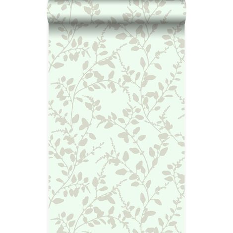 papier peint feuilles bleu canard - Origin Wallcoverings (1/5)