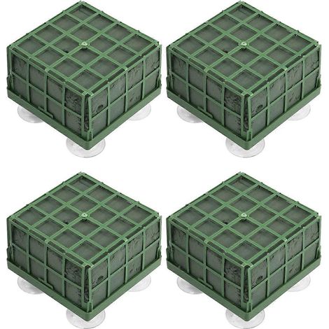 Lot de 4 cages en mousse florale avec ventouse pour mariage (1/5)