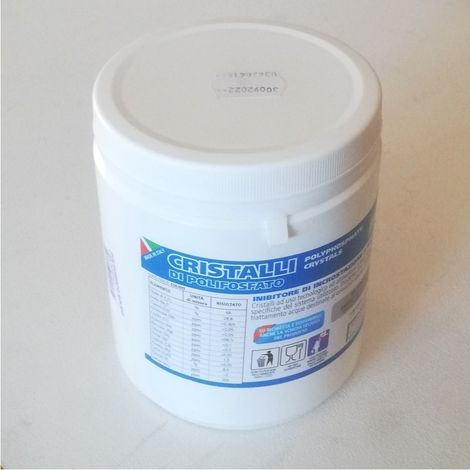 Cristalli di polifosfato solido inibitore di incrostazioni da 1kg (1/2)
