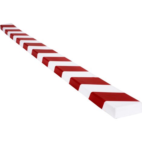 Amortisseur de chocs 1m - Rectangulaire pour surface plane - Rouge/Blanc - 8002015 (1/3)