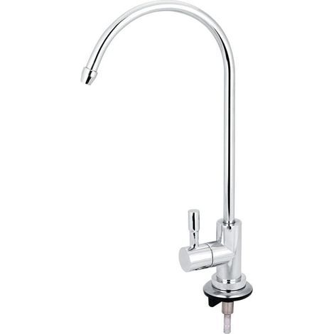 Robinet de cuisine 1/4" avec commandes tactiles, système d'osmose inverse, bec col de cygne et filtre à eau à connexion rapide (1/5)
