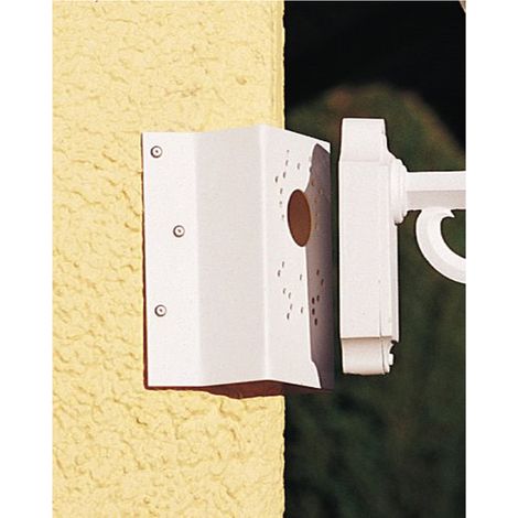 Eckbefestigung für Wandleuchten, Aluminium weiß, Höhe 19cm (1/2)