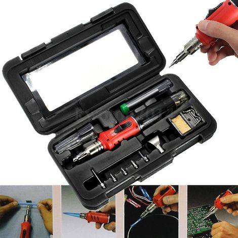 Kit de fer à souder à gaz butane sans fil 10 en 1 avec allumage automatique et outil de soudage (1/2)