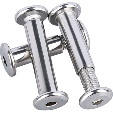 30 Stück M6 x 20 mm Verbindungsschrauben, Edelstahl-Möbelmontageschrauben, Bindeschrauben, Verbindungsschrauben für Möbel, Schränke und Holzplatten