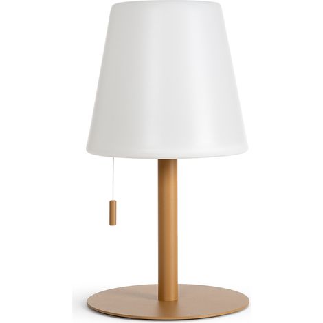 Lampe à Poser LED Portative Aluminium Extérieure 2.6W Epinay avec Batterie Rechargeable Camel