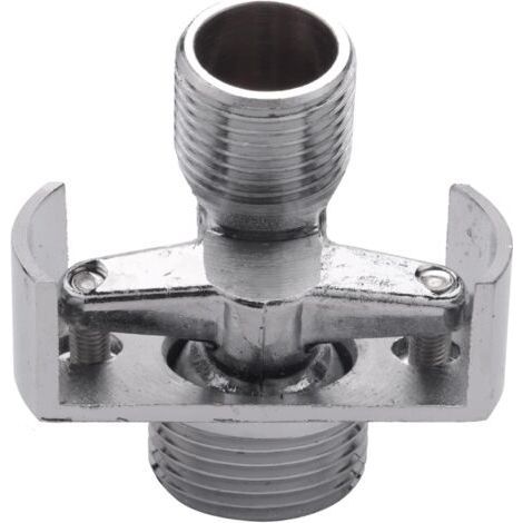 Réglage de l'Angle du Tuyau d'Aspiration Pommeau de Douche en Cuivre Angle Courbé Pied Excentrique Vis Angle Robinet Accessoire 18mm-Muntra