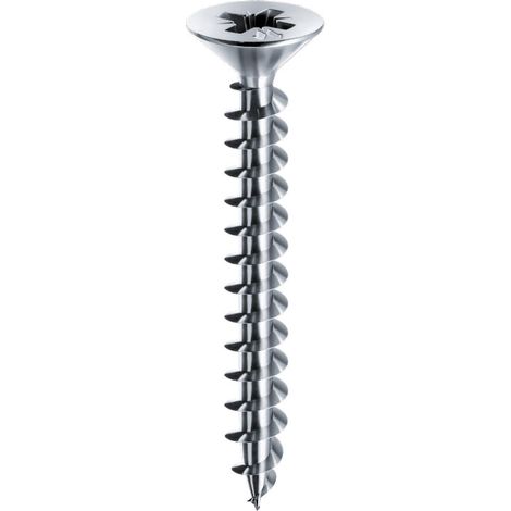 Vis MUSTAD Panelvit Tête cylindrique Pozidriv - Filetage partiel - Zingué Blanc - Ø6x100mm - Boite de 100 - PVACZP601000C8C